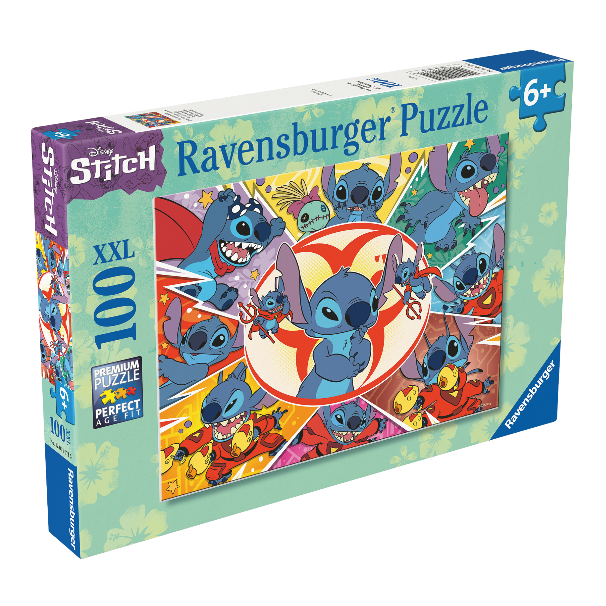 Disney Stitch 100 brikker Ravensburger puslespill eske med Stitch karakterer motiv